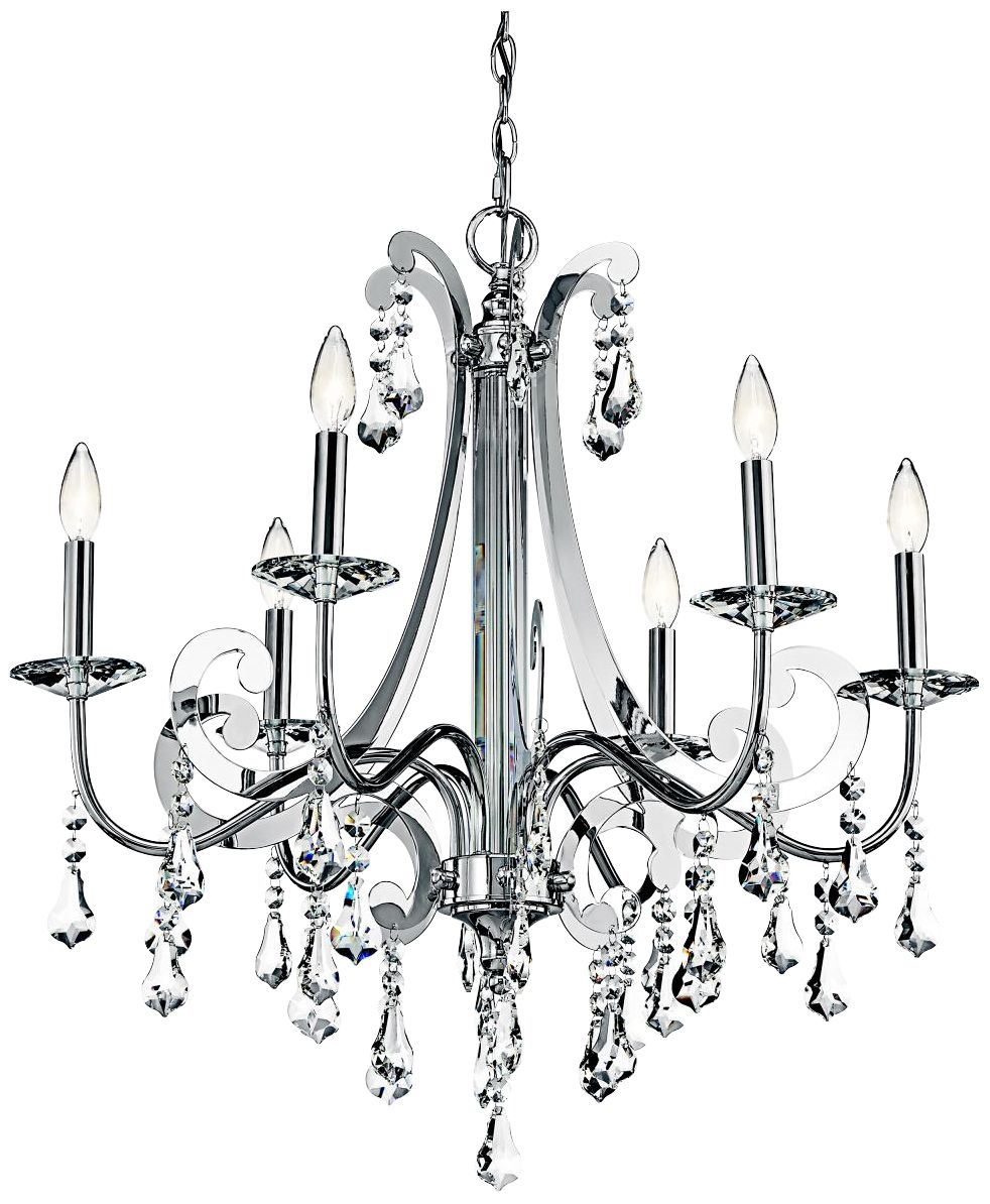 Kichler Leanora Chrome 28" Wide 6-Light Chandelier
