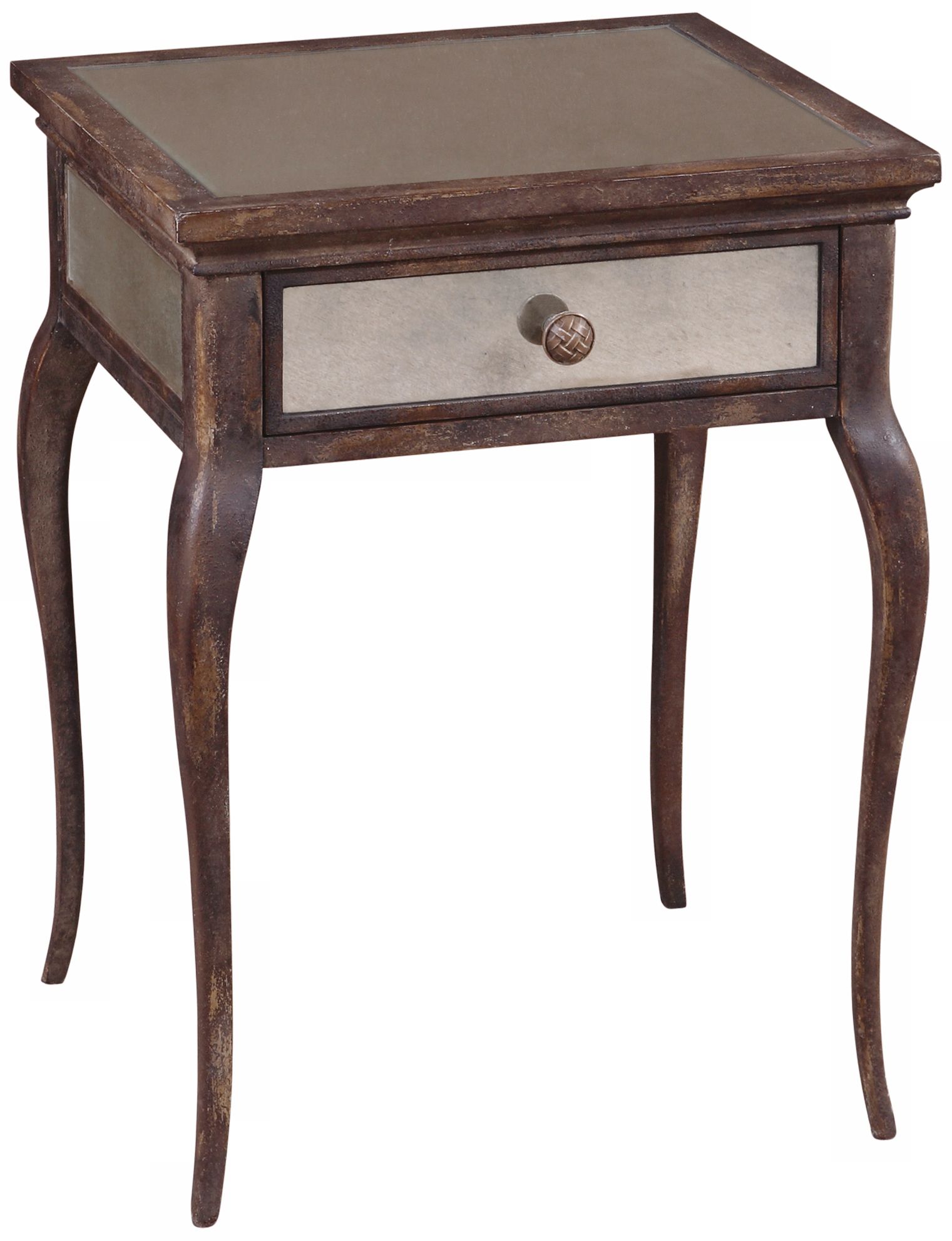 Uttermost St. Owen Antiqued Mirror EndTable