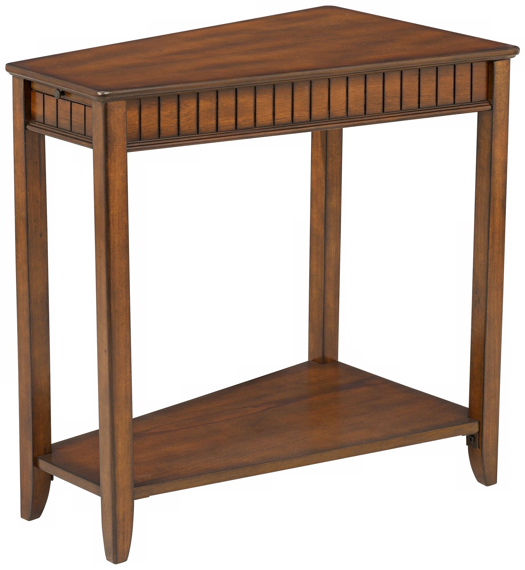 Brown Cherry Wood Wedge Table