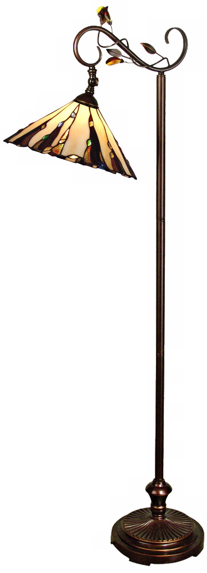 Dale Tiffany Crystal Leaf Downbridge Floor Lamp