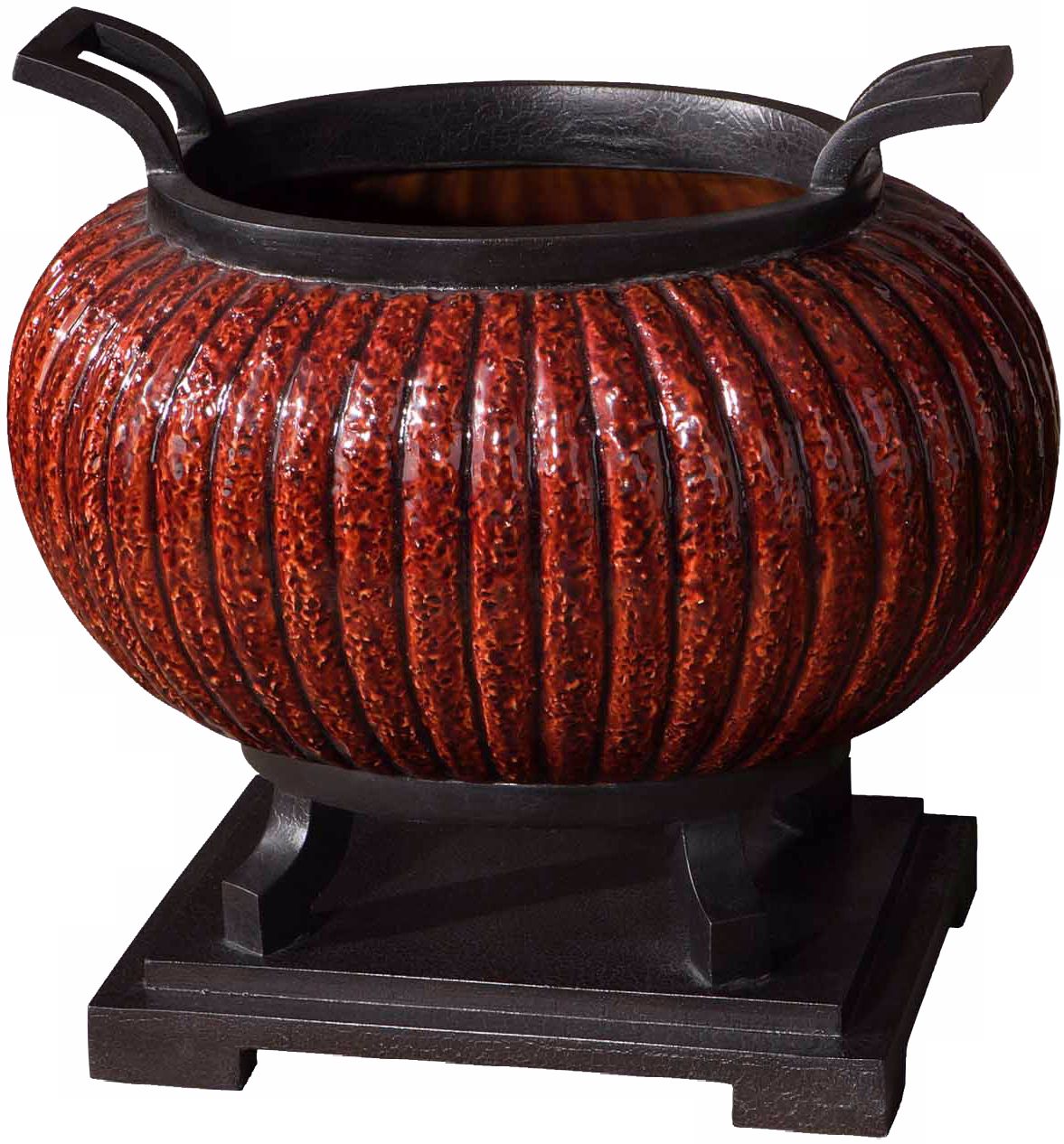 Uttermost Firebrick Red Ceramic Aruni Bowl