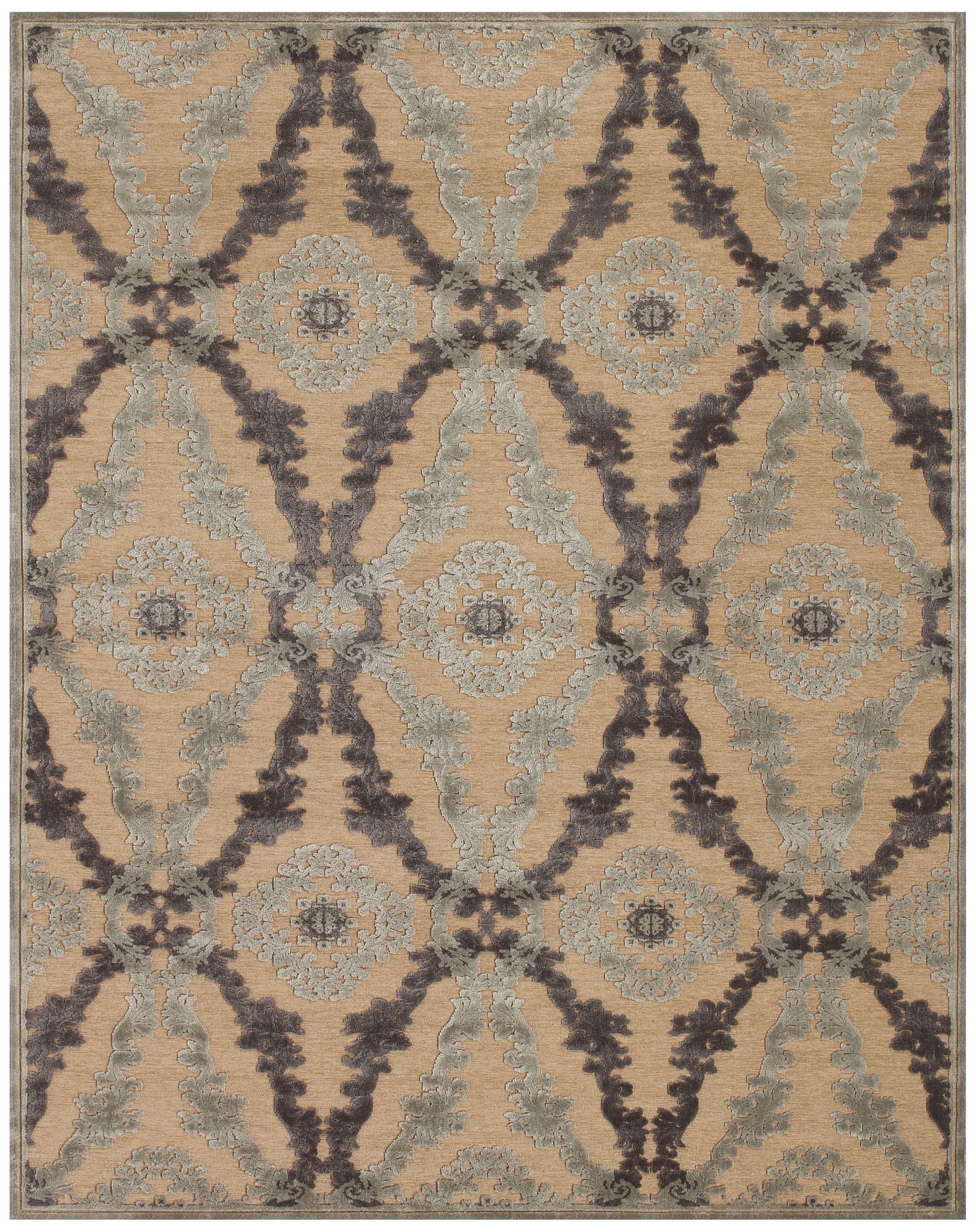 Glaston Sarafina Ivory and Silver Area Rug
