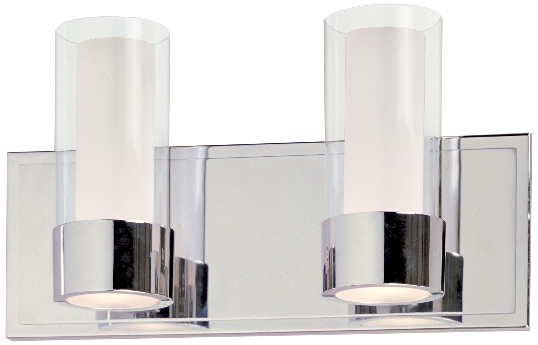 Maxim Silo Polished Chrome 2-Light Bathroom Light Fixture