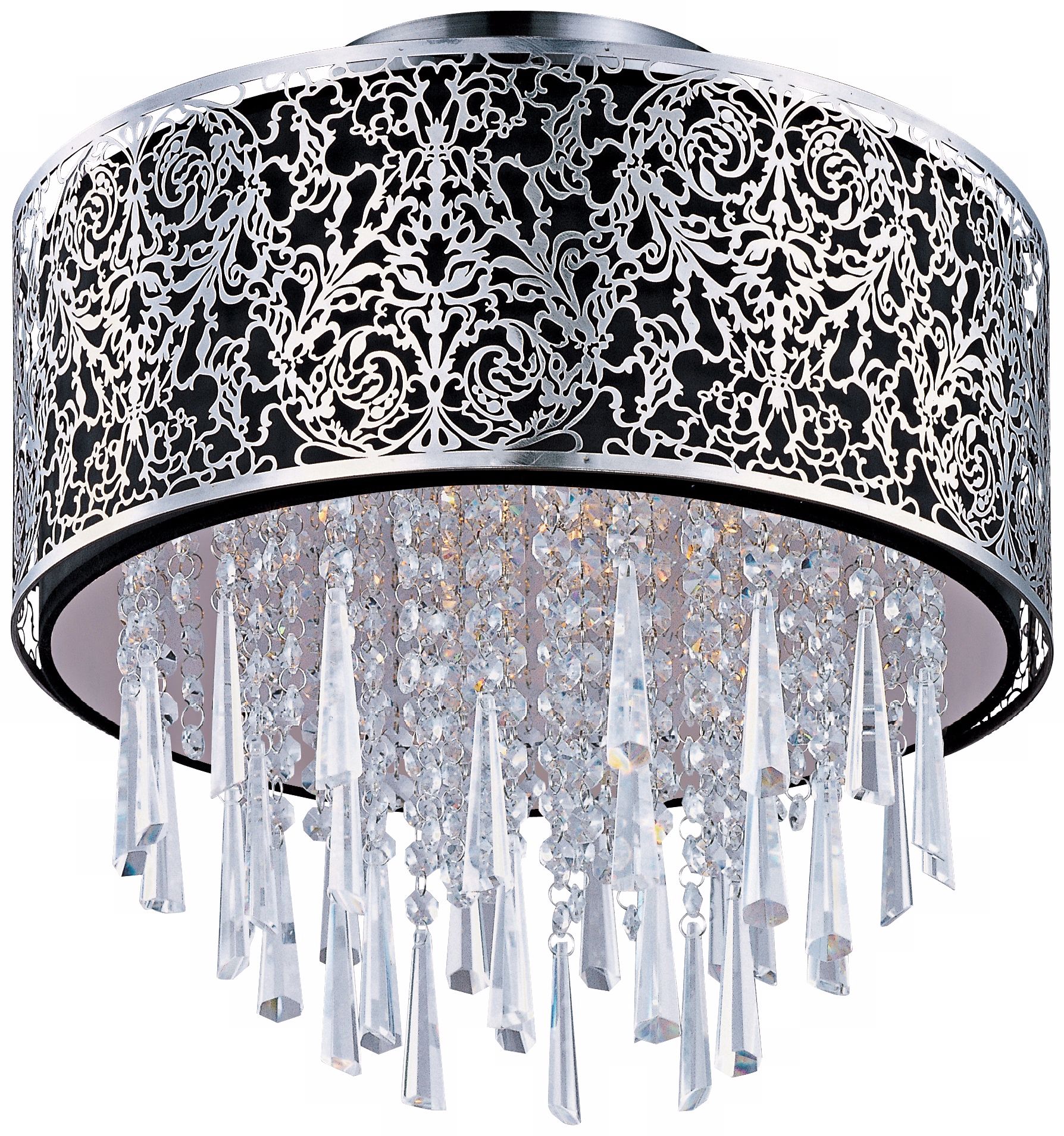 Maxim Rapture Black Satin Nickel Semi-Flush Ceiling Light