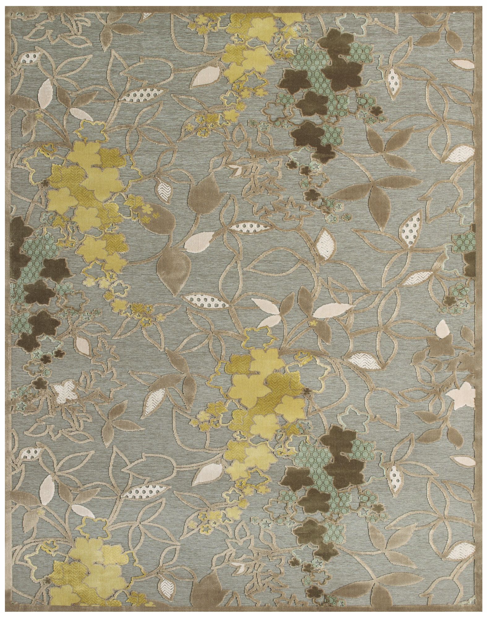 Glaston Claire Pewter and Sage Area Rug
