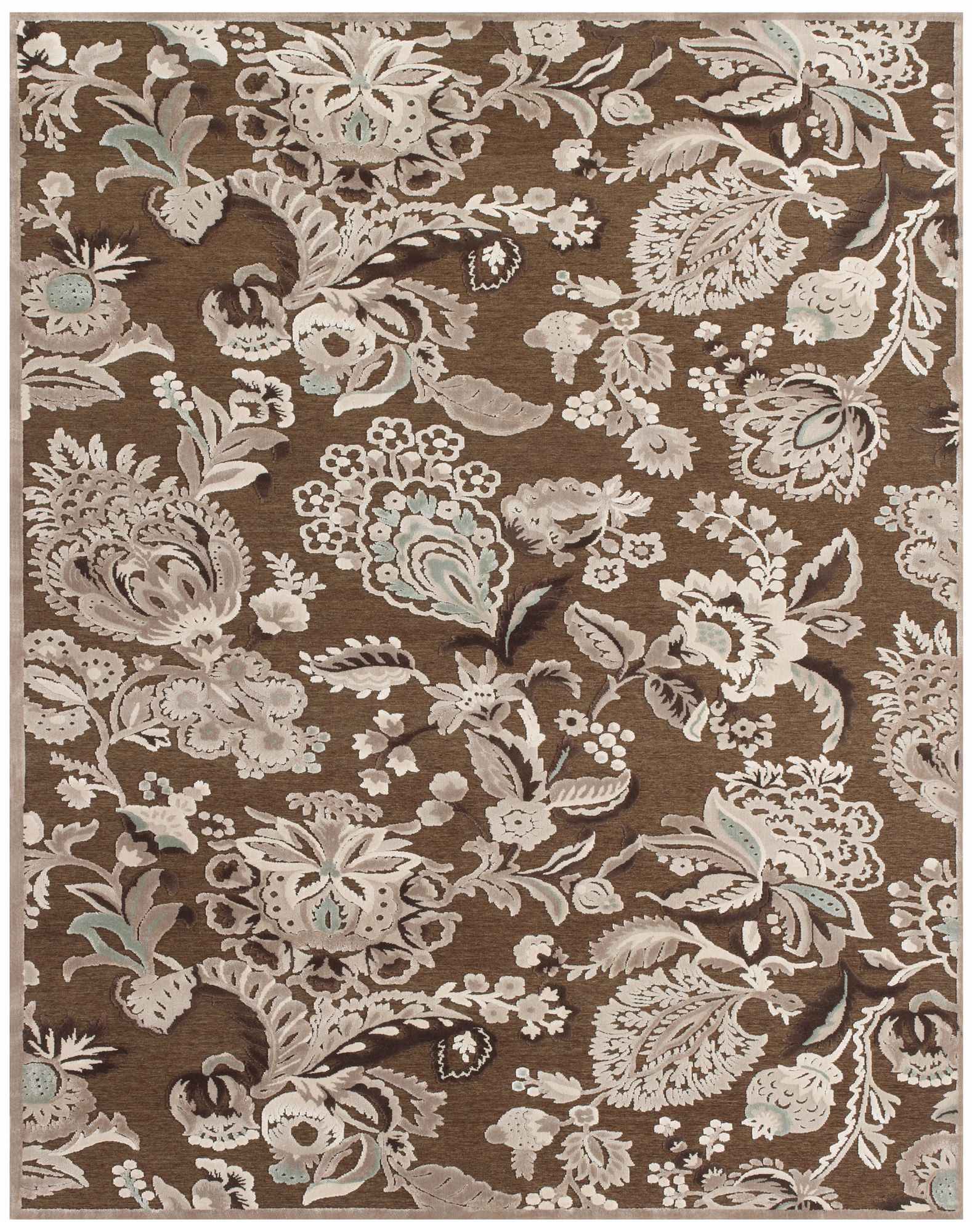 Glaston Sasha Coffee and Gray Area Rug