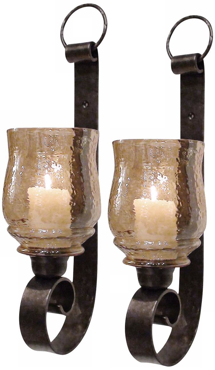 Set of 2 Small Joselyn Wall Sconce Candle Holders