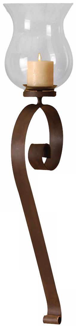 Uttermost Scroll Hurricane Wall Candle Holder