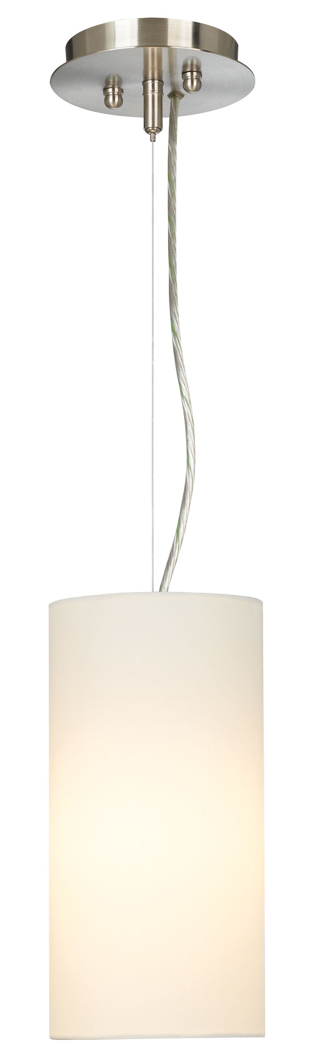 Brushed Nickel 6" Wide Mini Pendant
