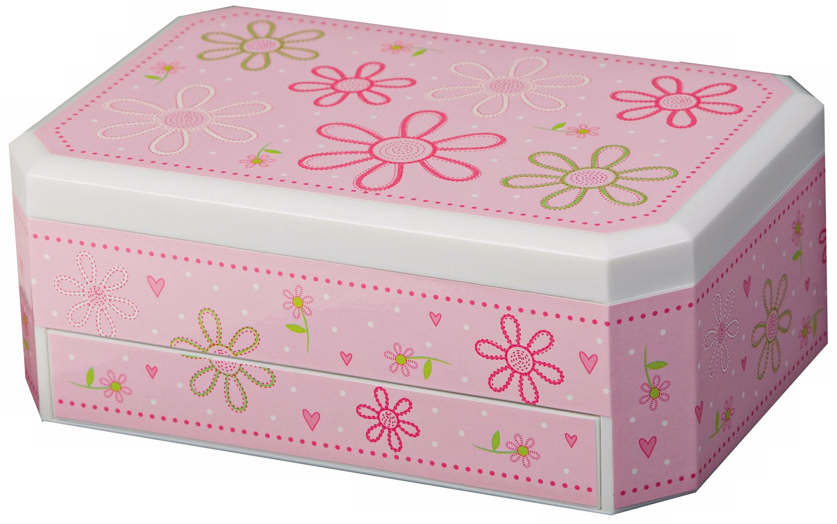Mele & Co. Rose Girl's Glitter-DaisyJewelry Box