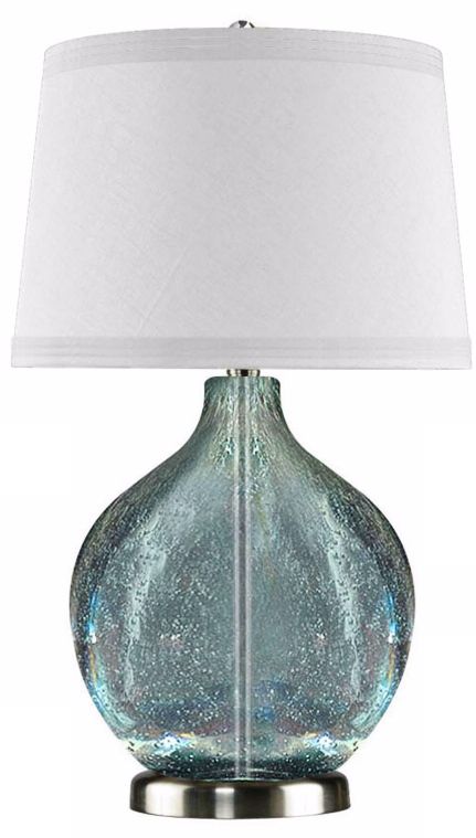 Blue Bubble Glass Jug Table Lamp