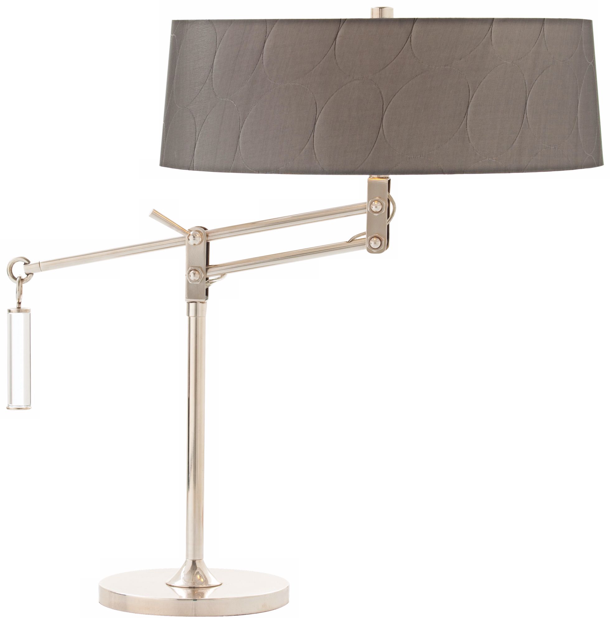 Arteriors Jacqueline Nickel and Acrylic Adjustable Desk Lamp