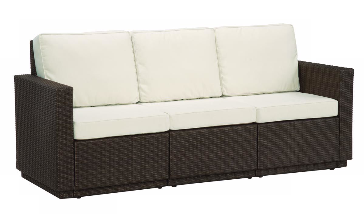 Riviera Brown Stone 3 Cushion Outdoor Sofa