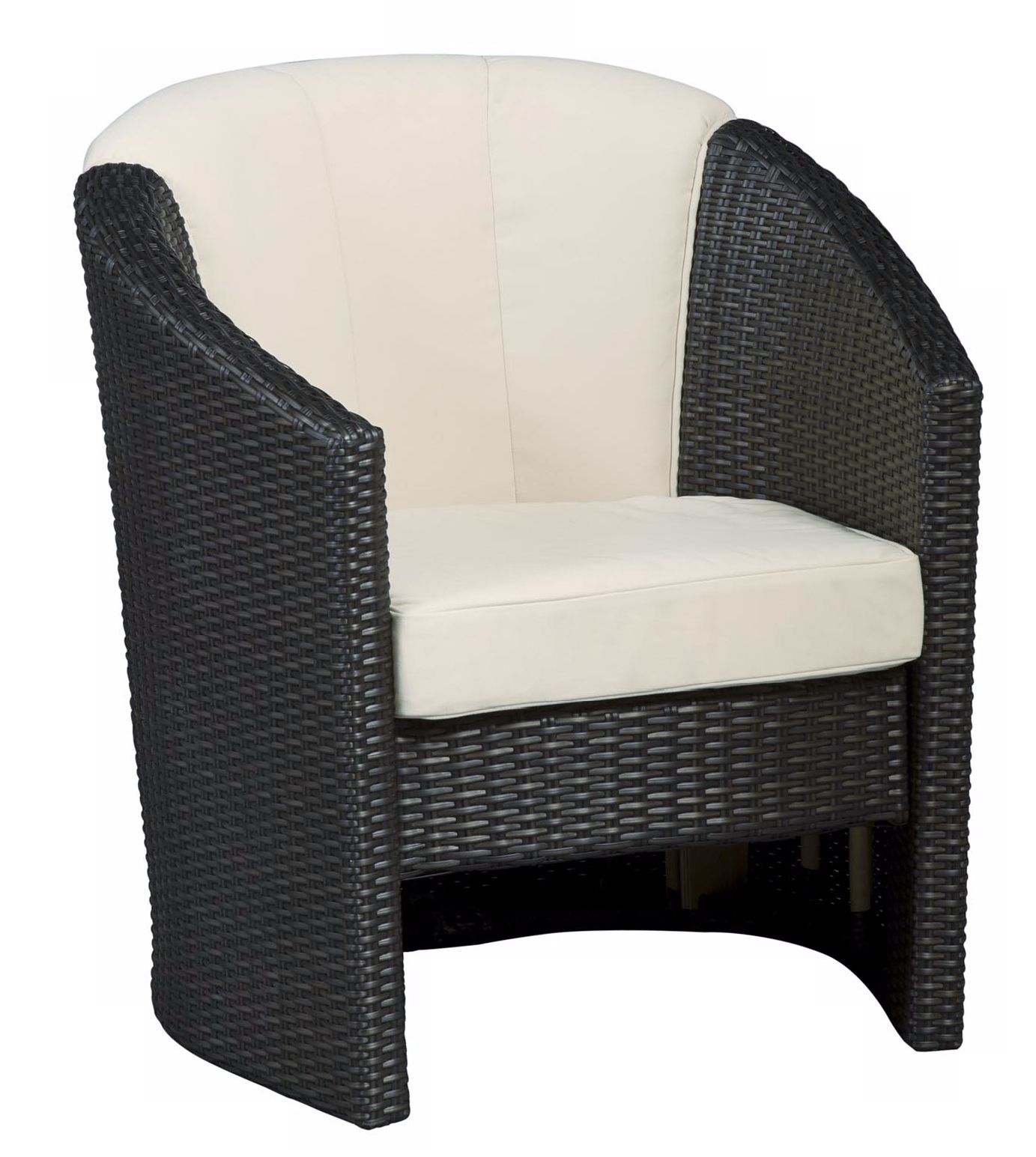 Riviera Collection Stone Fabric Outdoor Barrel Accent Chair T1340
