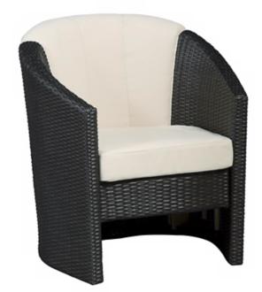 Riviera Collection Stone Fabric Outdoor Barrel Accent Chair T1340