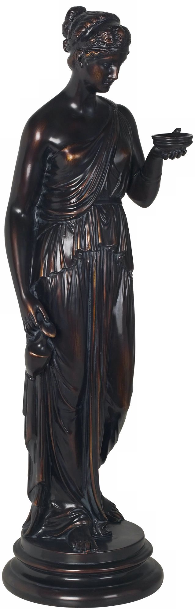 Bronze Finish Draped Woman Sculpture T1349