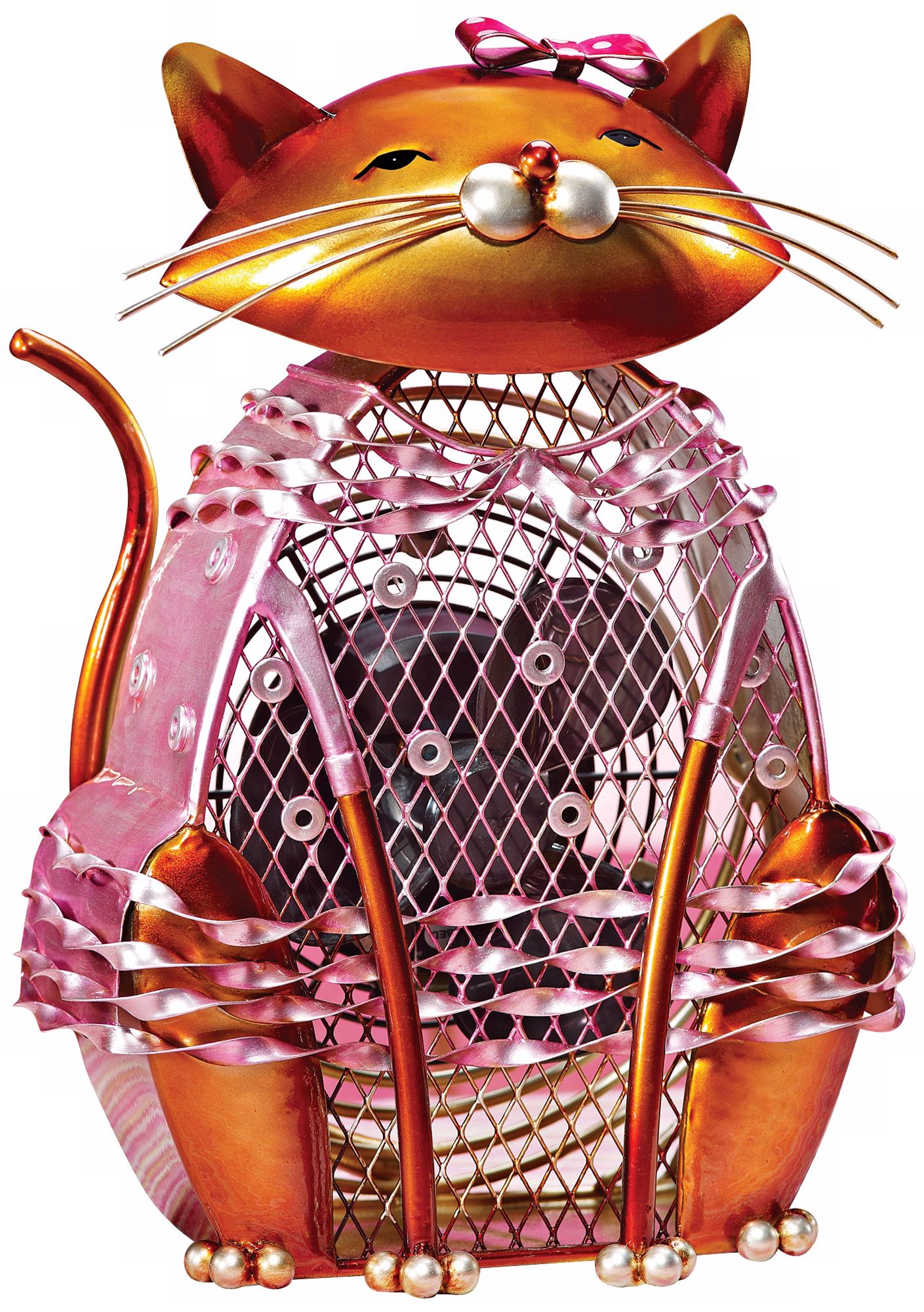Cat Katerina Figurine Decorative Desk Fan