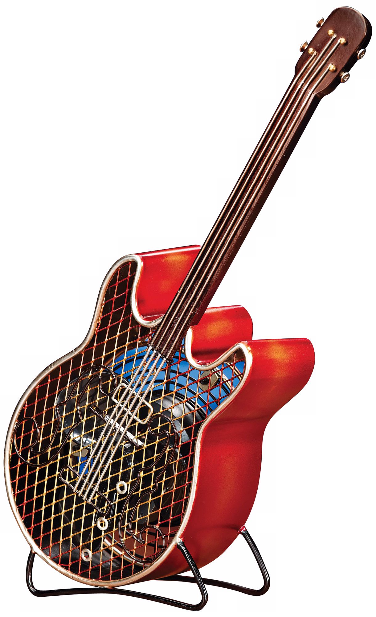 Guiter Figurine Decorative Desk Fan