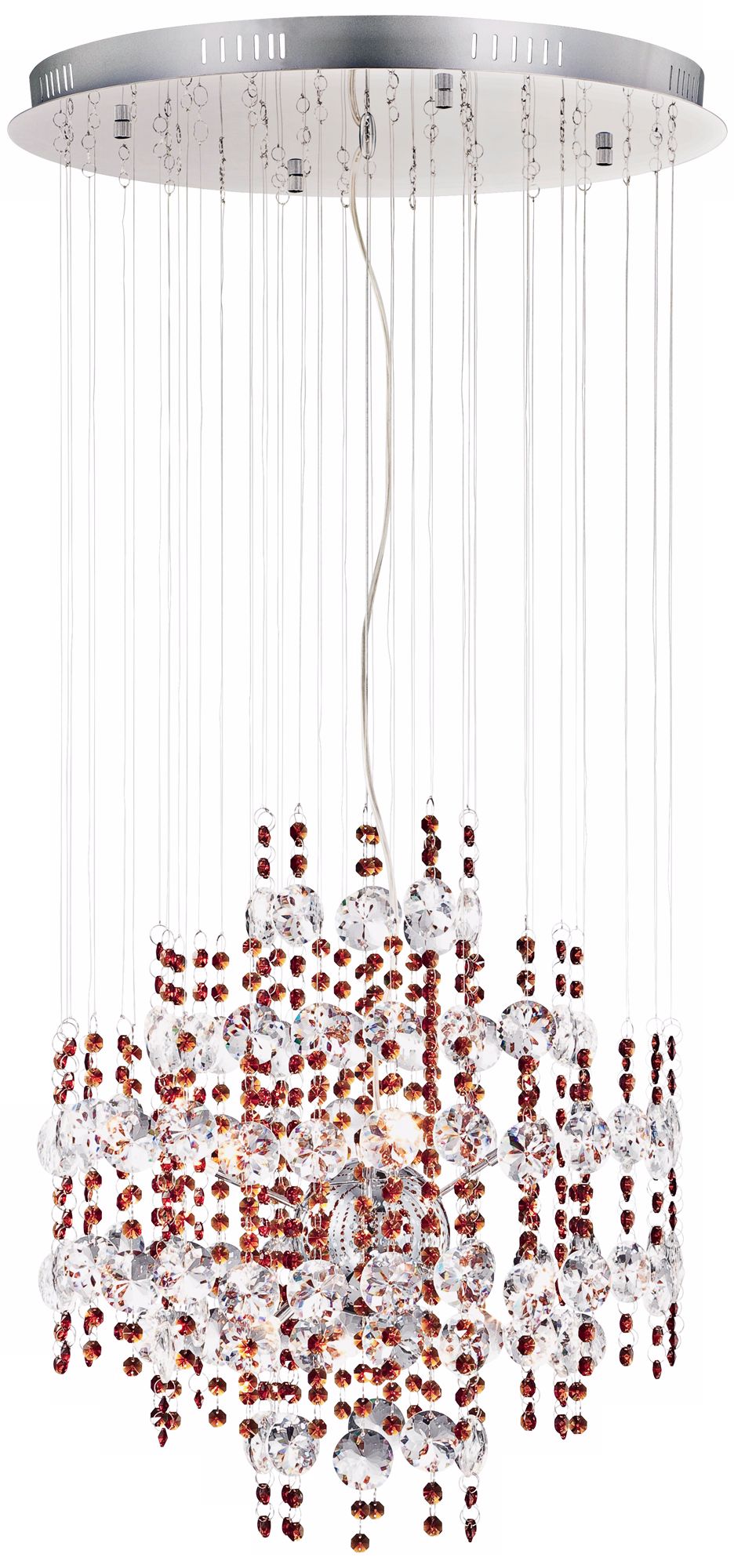 Possini Euro Clear and Brown Crystal Mist 8-Light Chandelier