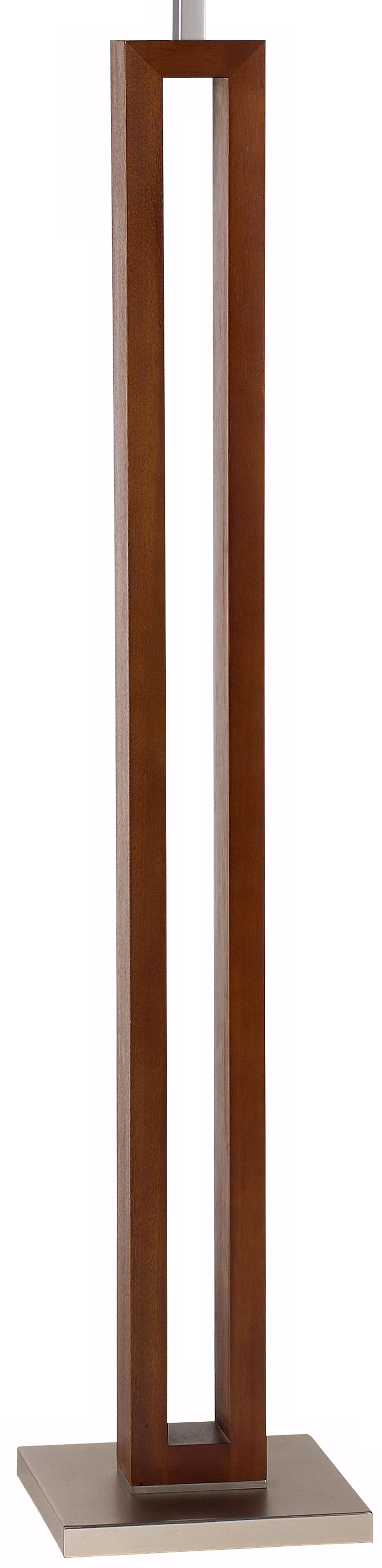 Walnut Finish Rectangle Floor Lamp Base