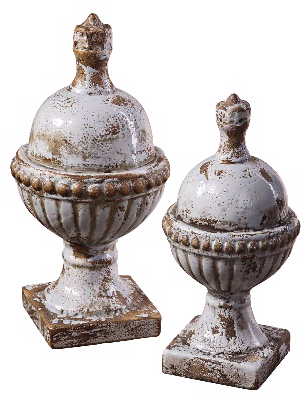 Set of 2 Uttermost Sini Powder Blue Finials