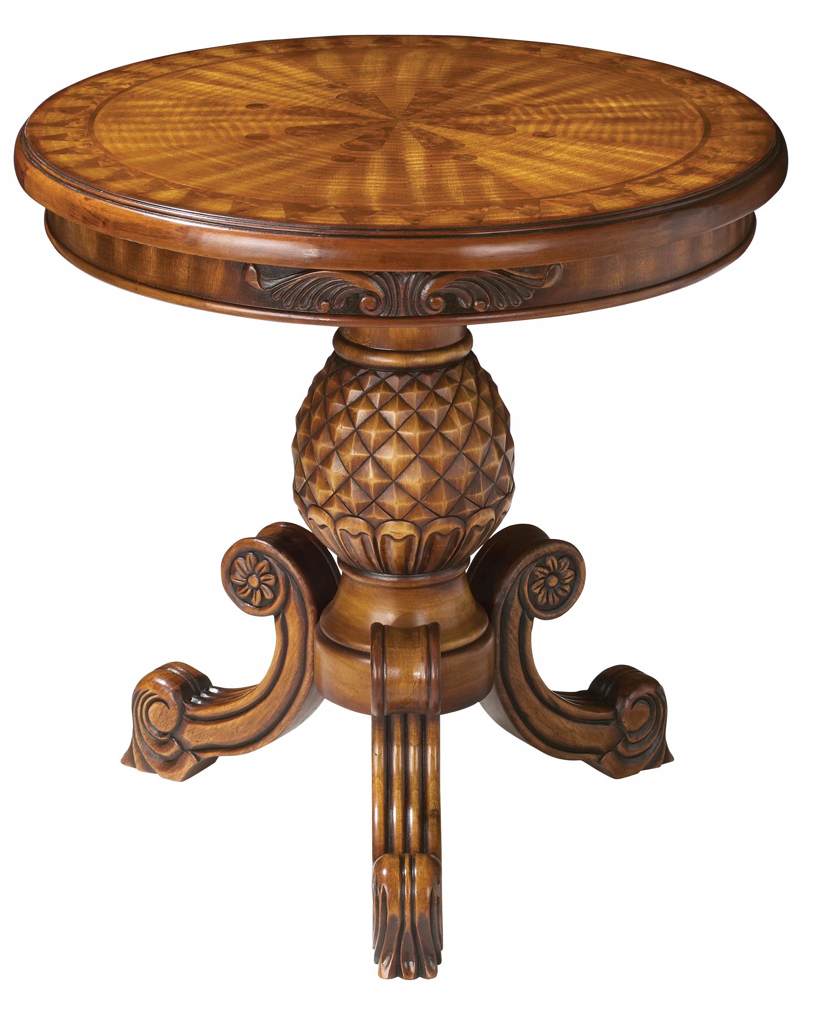 Pineapple Round Accent Tea Table