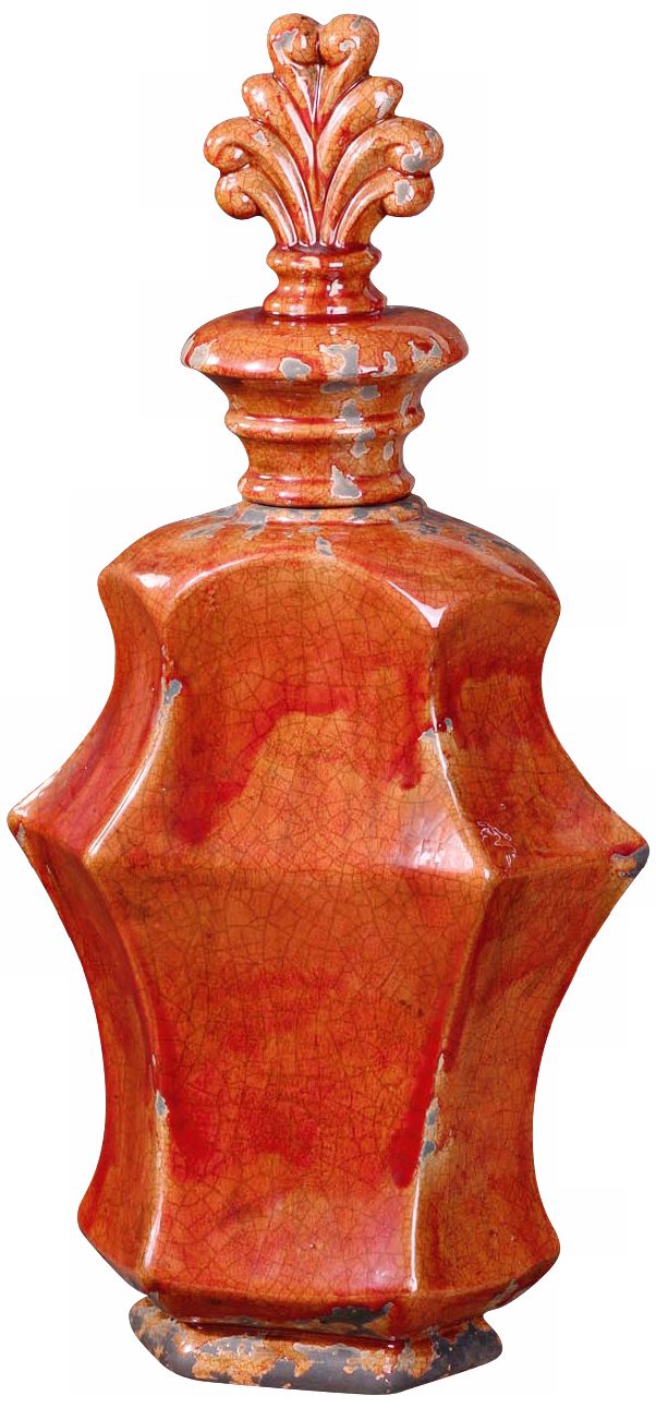 Uttermost Serka Tomato Red Ceramic Urn