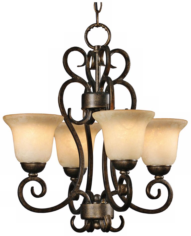 Heartwood Burnt Sienna 17 3/4" Wide 4-Light Chandelier