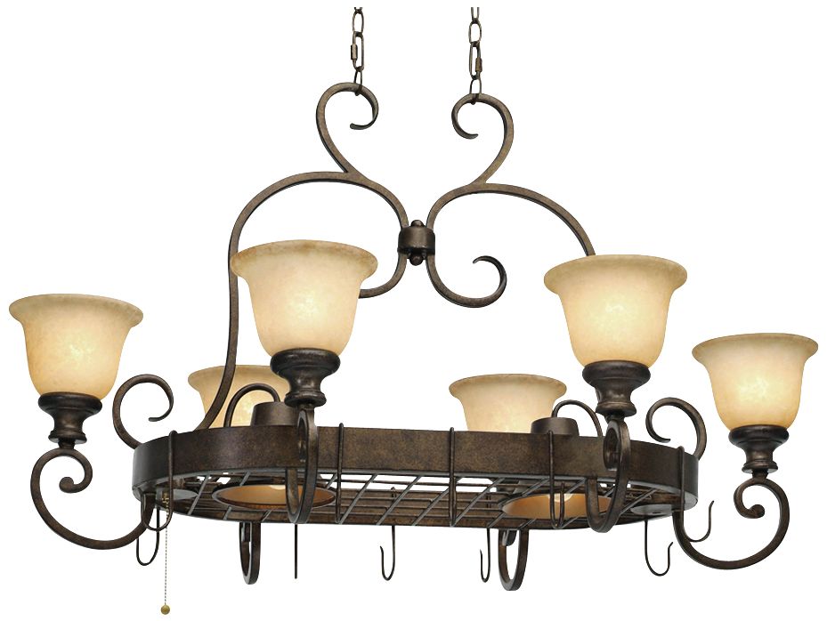 Heartwood Burnt Sienna 42" Wide Island Chandelier