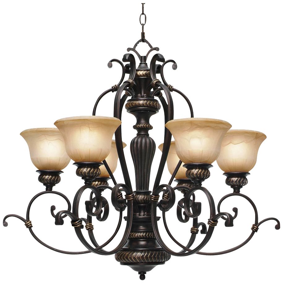 Jefferson Etruscan Bronze 28 3/4" Wide Chandelier