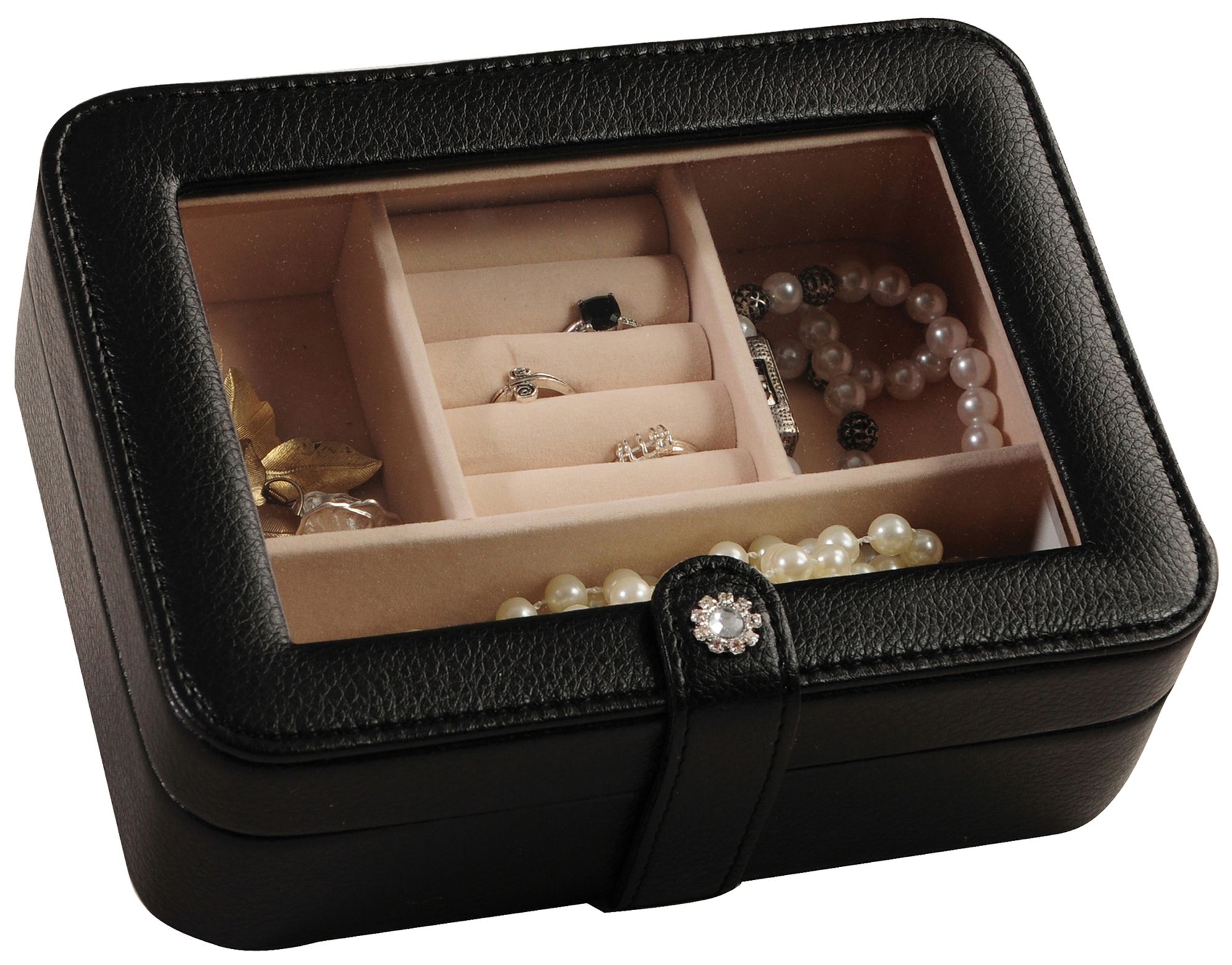 Mele & Co. Rio Black Faux Leather Jewelry Box
