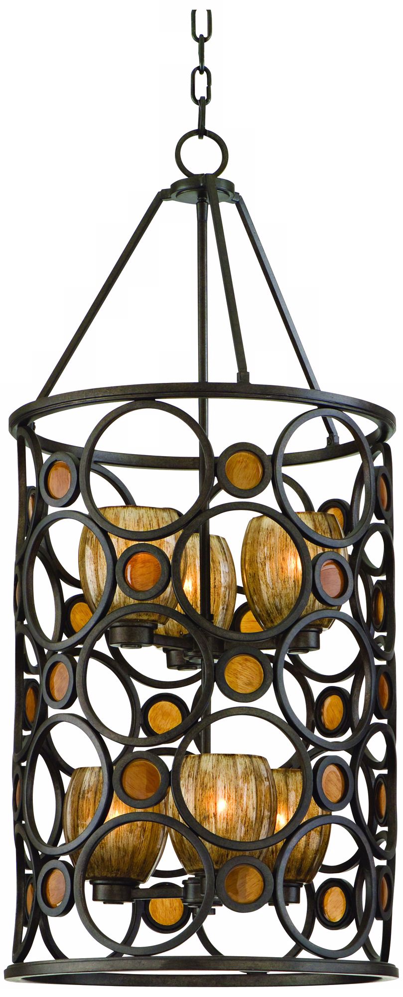 Soleil Collection Sunrise Amber 18" Wide Pendant Light