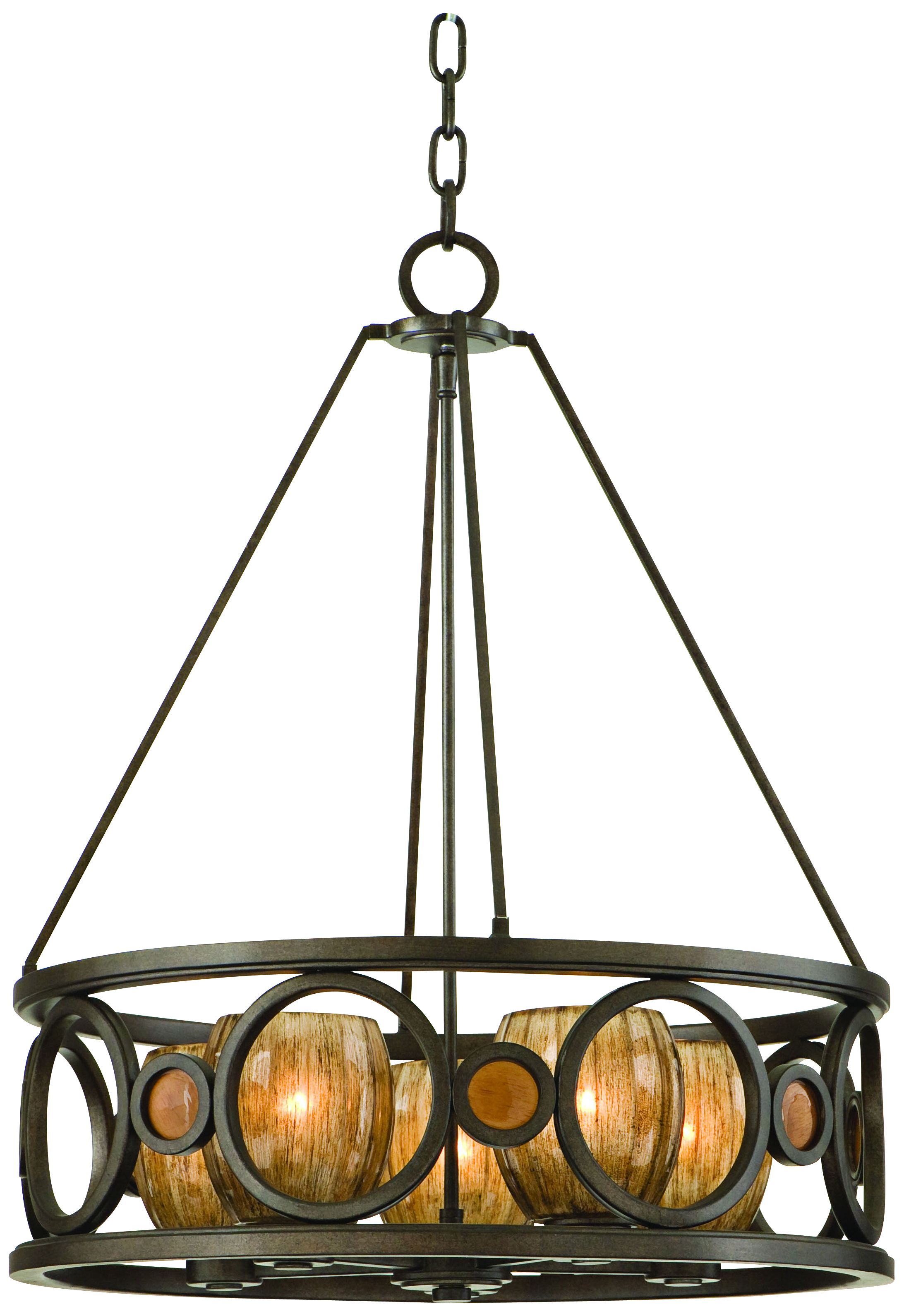 Soleil Collection Sunrise Amber 22 3/4" Wide Pendant Light