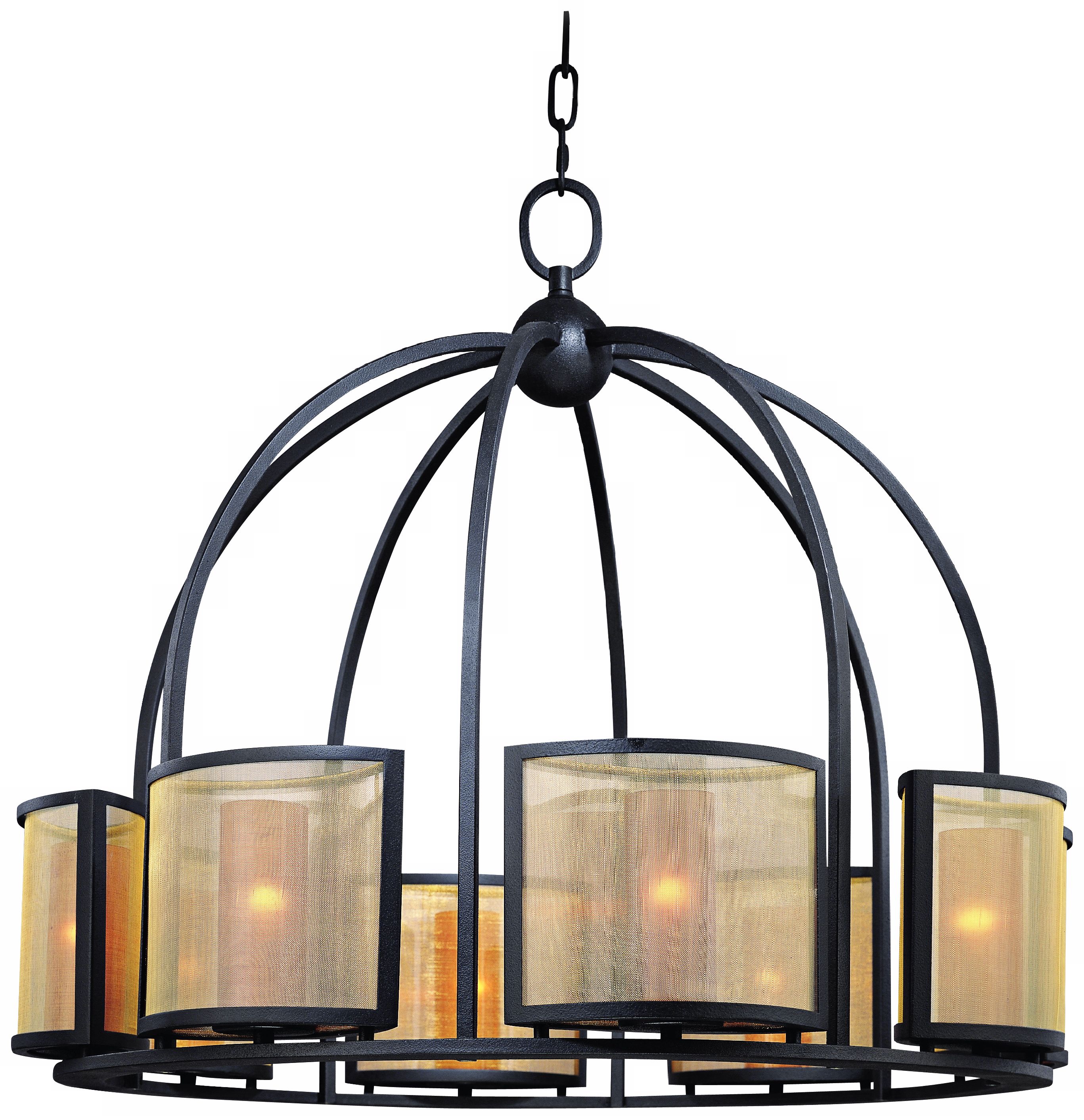 Chinois Collection 32 1/2" Wide 8-Light Chandelier