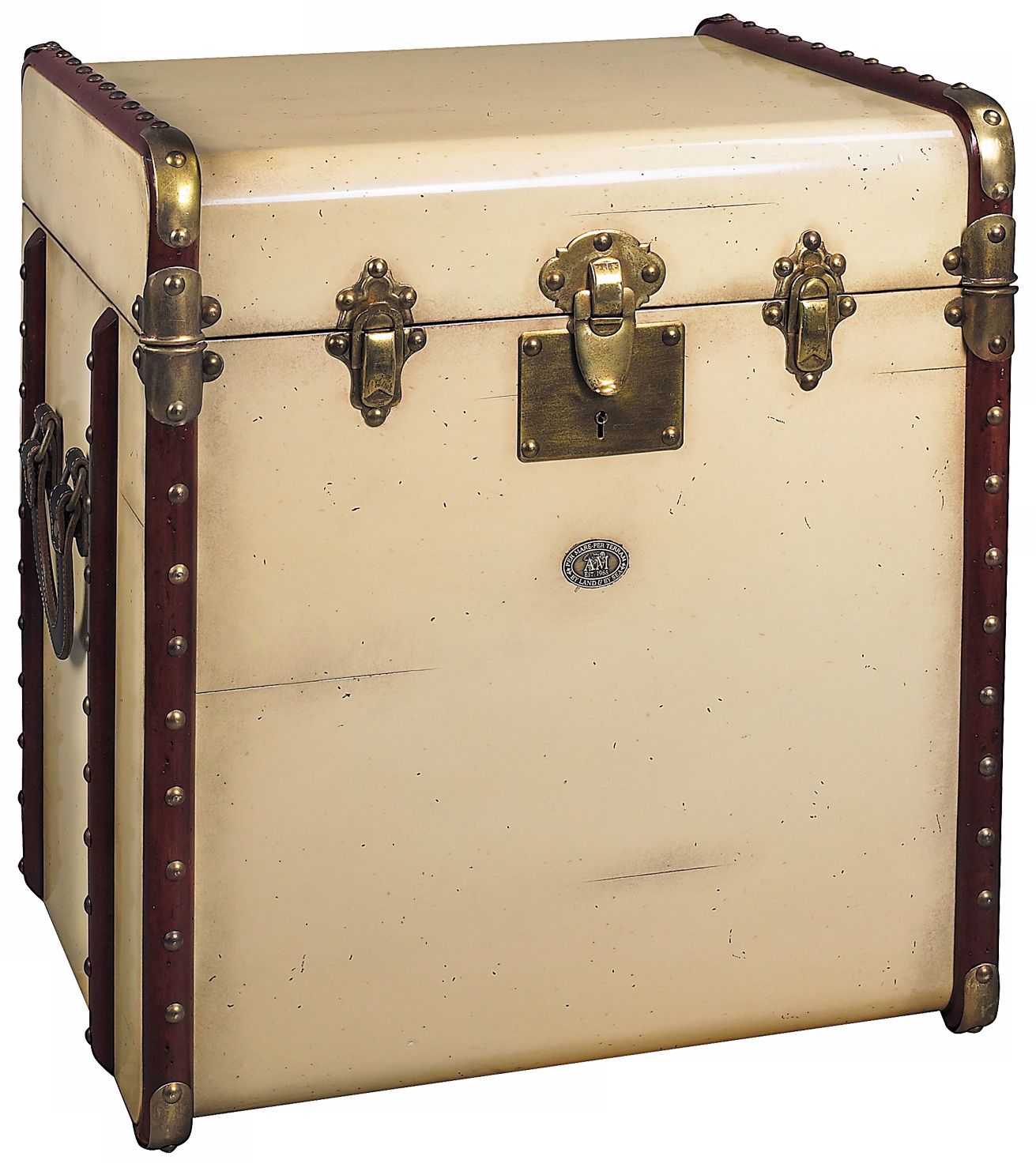 Ivory Stateroom Trunk End Table