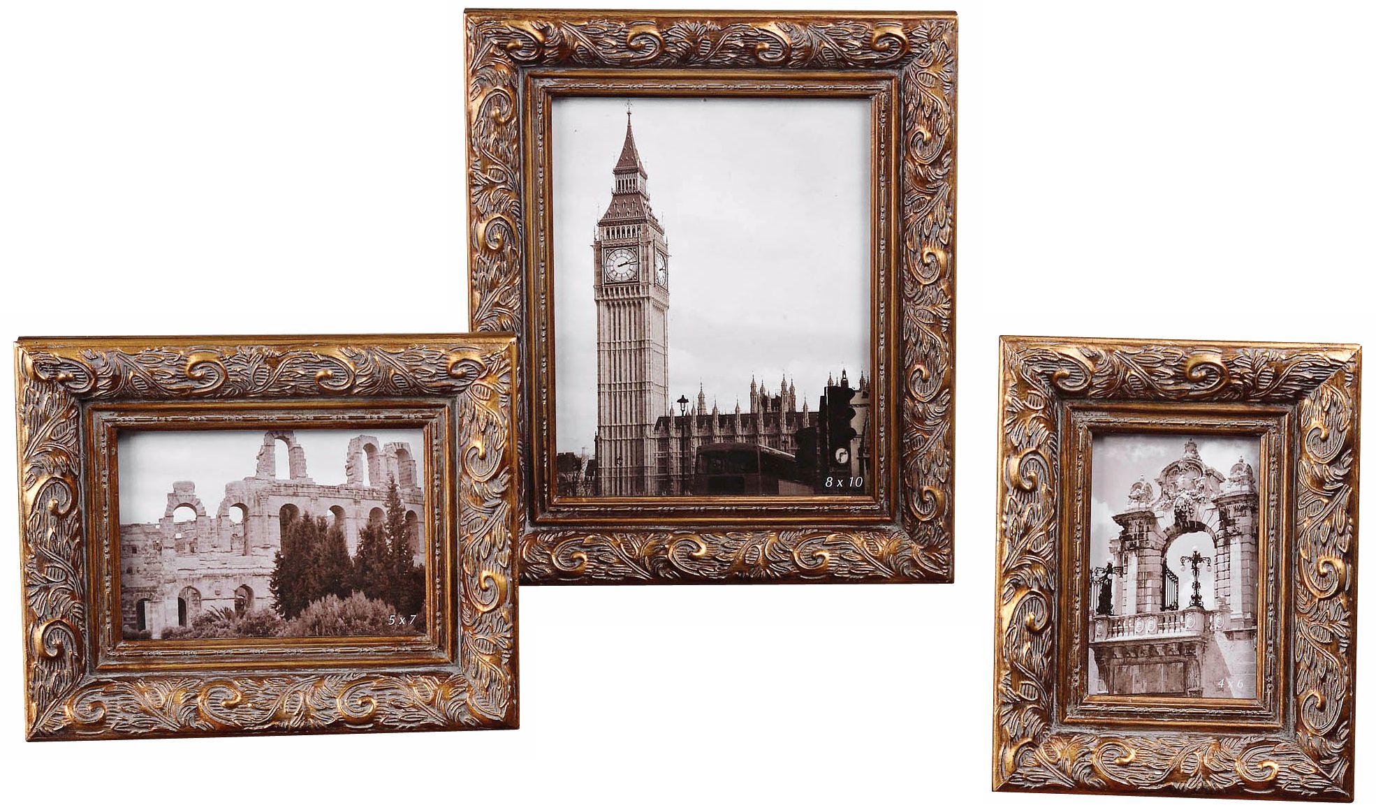 Set of 3 Uttermost Brasen Photo Frames