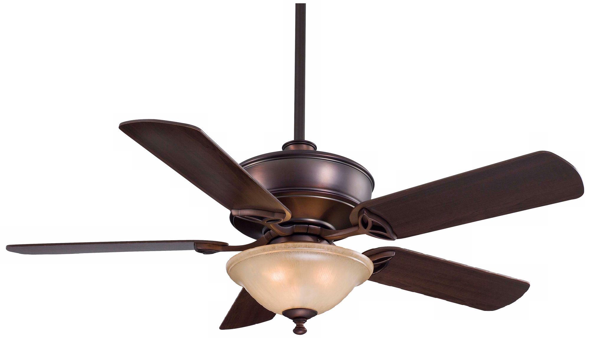 52" Minka Bolo Dark Brushed Bronze With Light Ceiling Fan