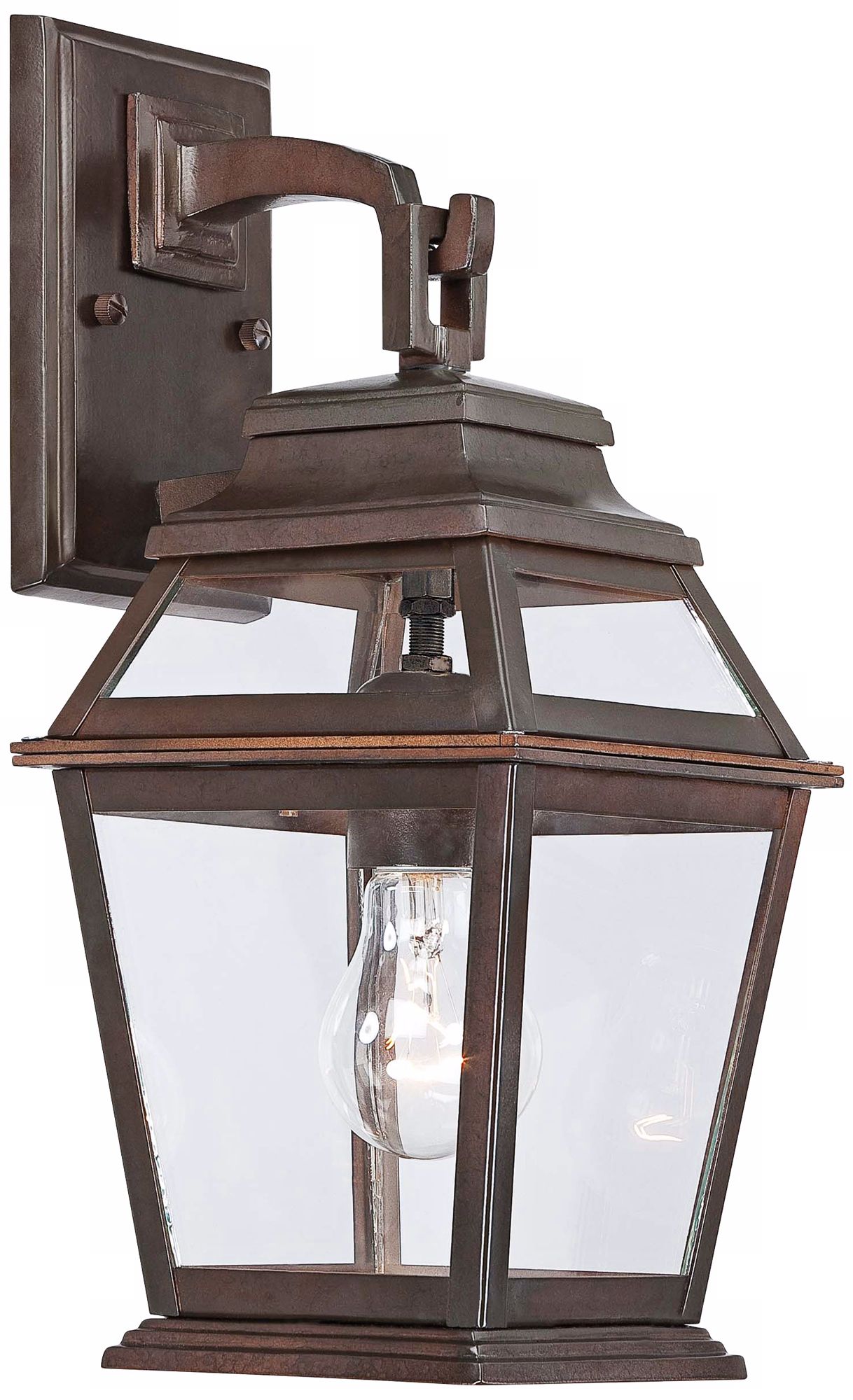 Crossroads Point 14 1/2" High Bronze Outdoor Wall Light