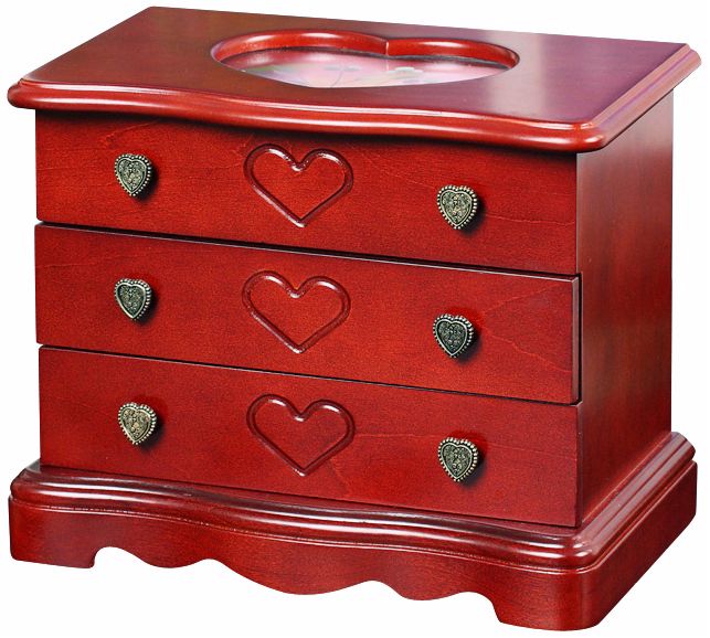 Valentine Heart Cherry Jewelry Box