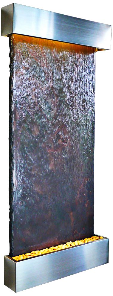 Nojoqui Falls Grande Stainless Indoor Wall Fountain