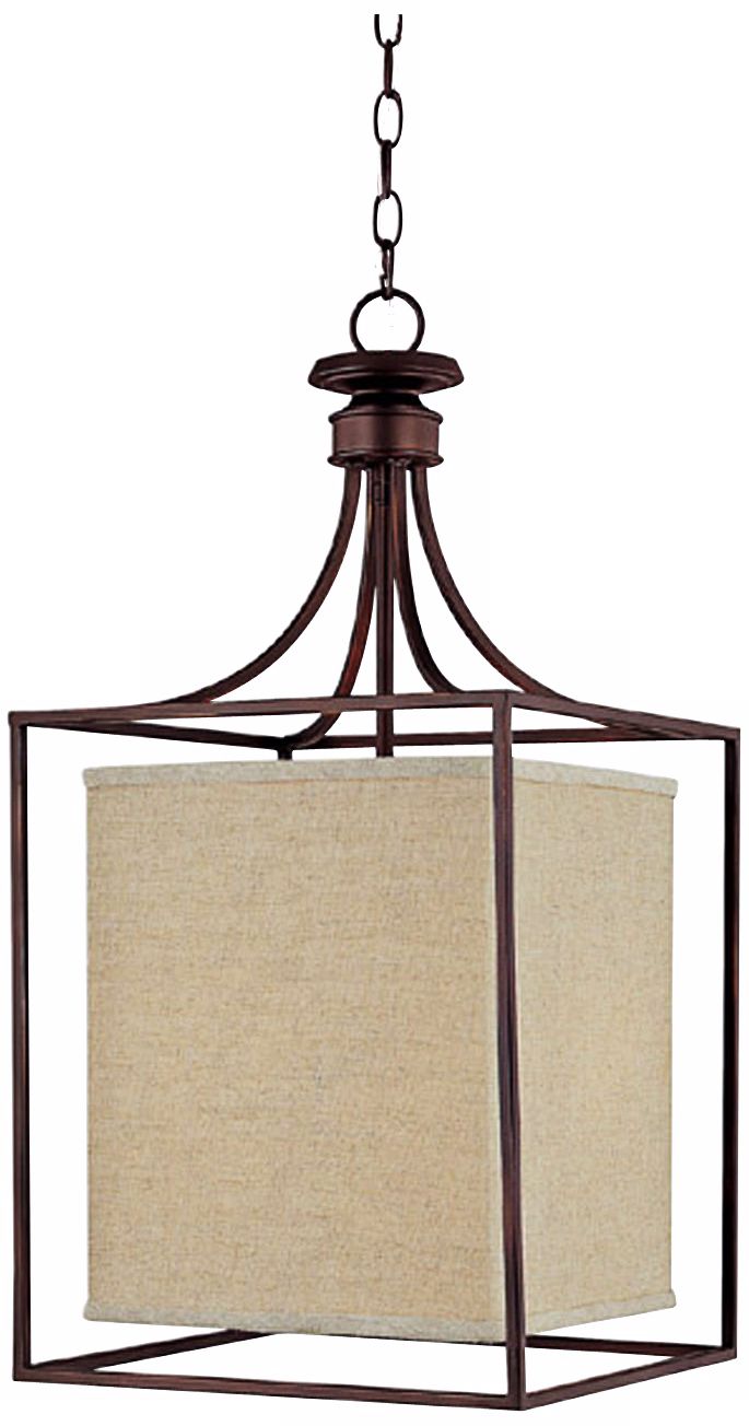 Midtown Collection Burnished Bronze Square Foyer Chandelier