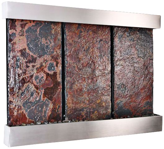 Nojoqui Falls Triple Stainless Slate Wall Fountain