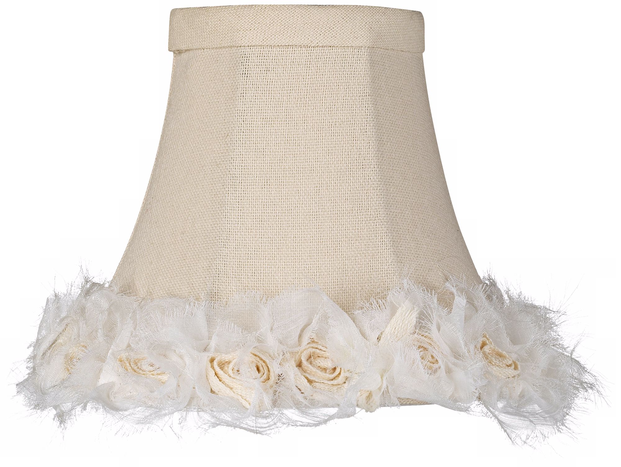 Cream Flower Trim Shade 3x5x5 (Clip-On)