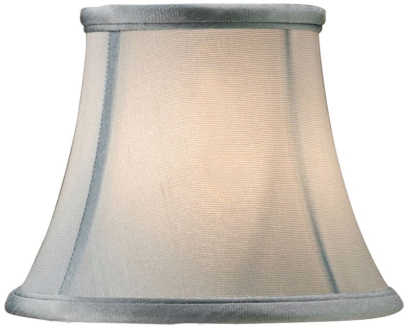 Blue Shantung Bell Lamp Shade 4x5x4 (Clip-On)