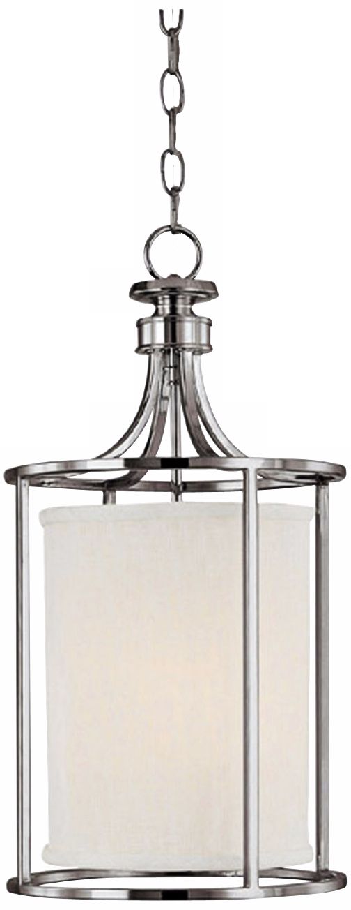 Midtown Polished Nickel Circular 11" Wide Foyer Chandelier