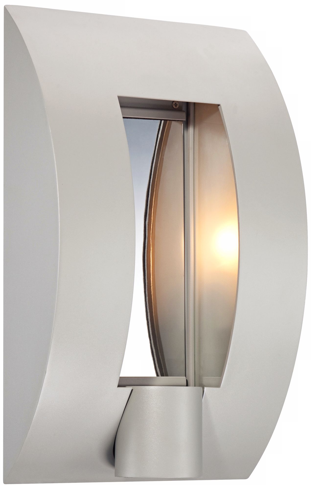 Outdoor Powdercoat Silver Chrome ADA 16" High Wall Light
