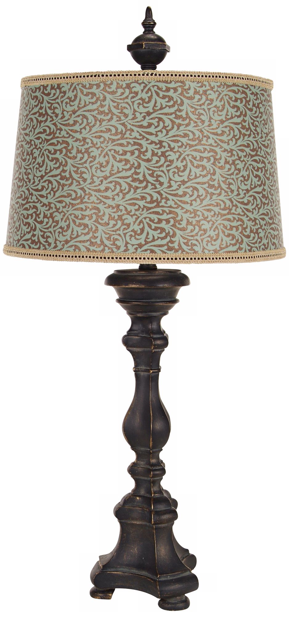 Black and Gold Candlestick Table Lamp