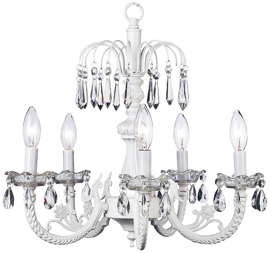 Waterfall White 18 1/4" Wide Chandelier