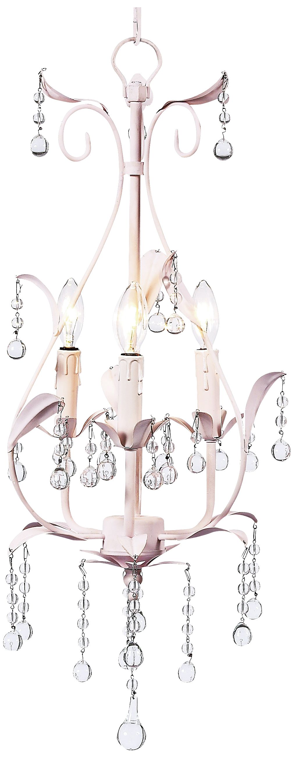 Pink Pear 10" Wide Mini Chandelier