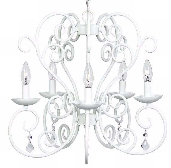 White Carriage 5-Light Chandelier